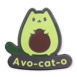 Pop Culture Food Enamel Pin: Avo-cat-o, Avocado Kitty